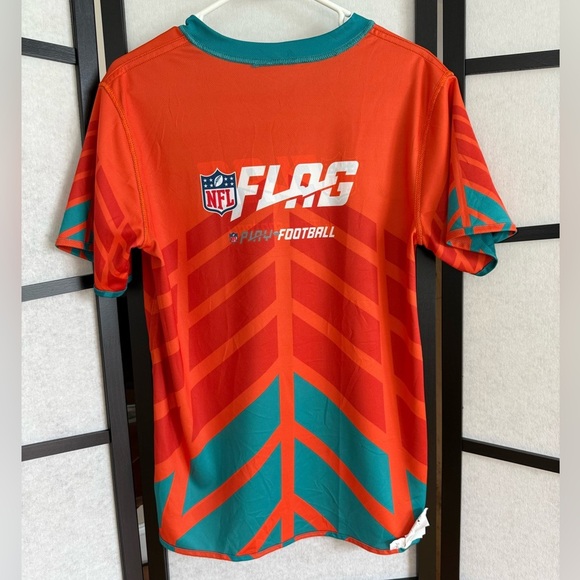 🏈Miami Dolphins Reversible Flag Football Jersey.  Youth XL like new - Picture 4 of 9